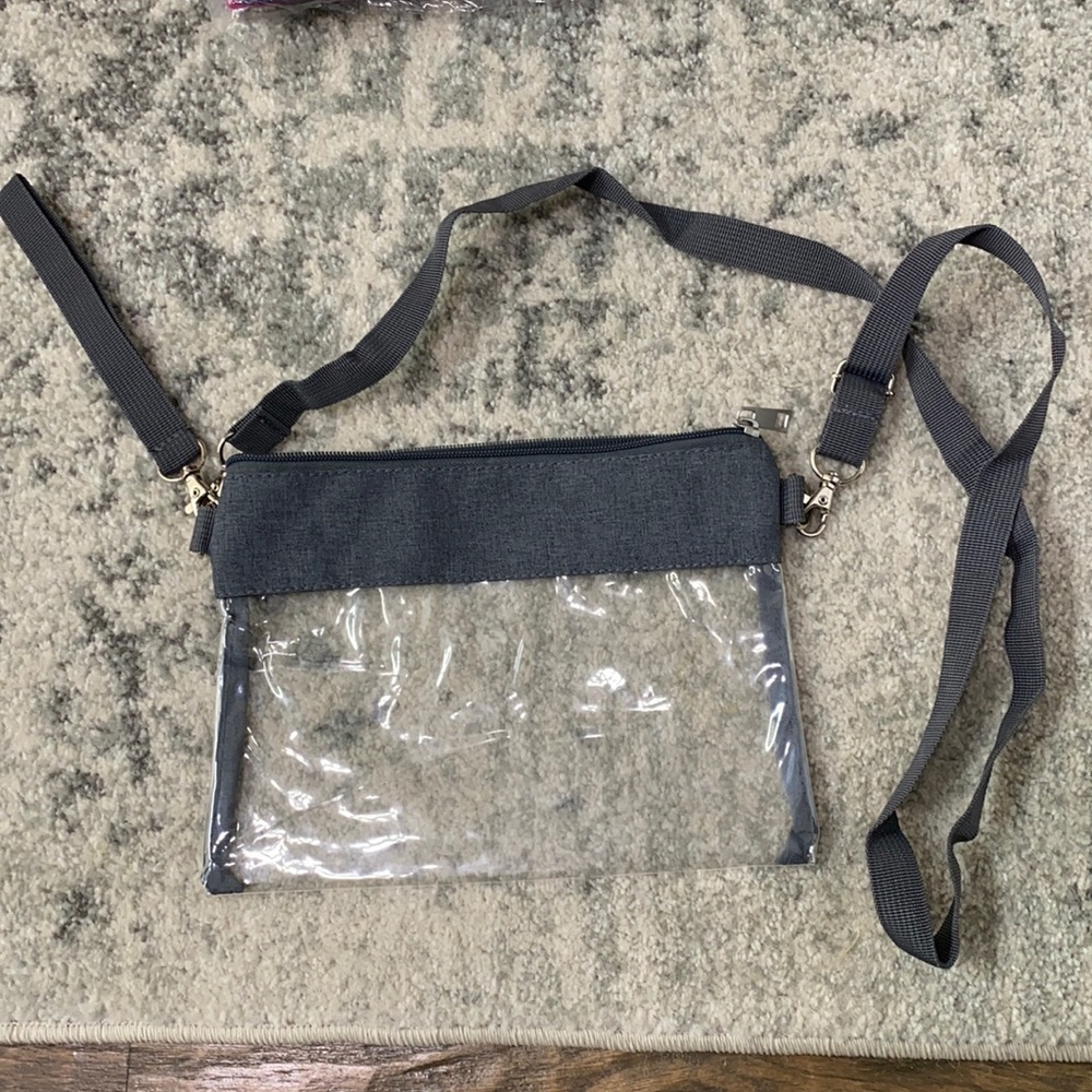 Clear/Gray Crossbody purse